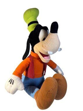 Goofy Plush Toy With Orange Shirt Blue Pants & Green Hat 19"